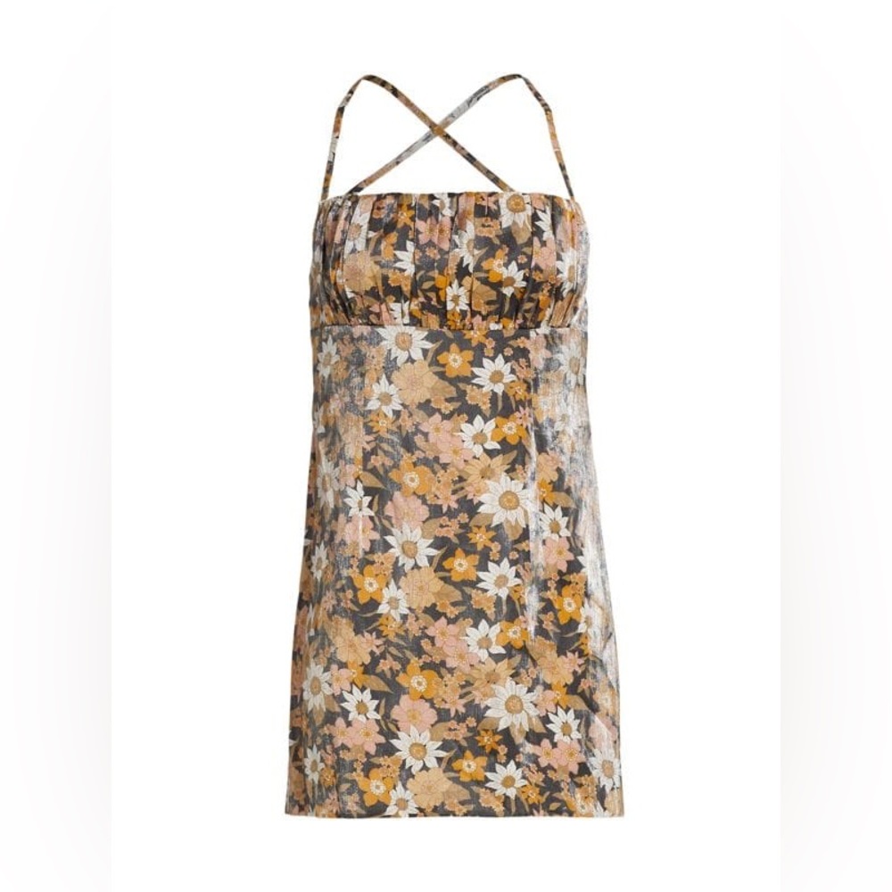 NWT Rumer Paloma Floral Ruched Mini Dress - Picture 5 of 10